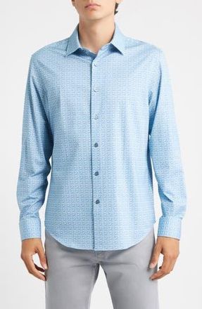 Bugatchi James OoohCotton Floral Button-Up Shirt in Seafoam at Nordstrom Rack, Size Xx-Large