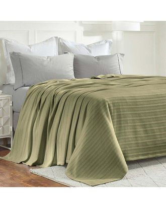 Superior Clara Cotton Textured Striped Lightweight Woven Blanket