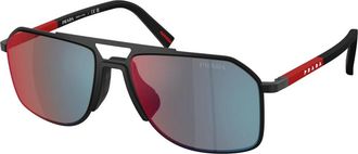 Prada PS B51S Zonnebril - Heren - Zonnebrillen - Zwart - 56 MM - Accessoires