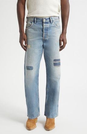 Ralph Lauren Relaxed Fit Repaired Carpenter Jeans in Earlstone Wash at Nordstrom, Size 31 X 32