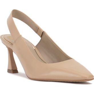 Vince Camuto Samila Square Toe Slingback Pump in Soft Buff at Nordstrom Rack, Size 7