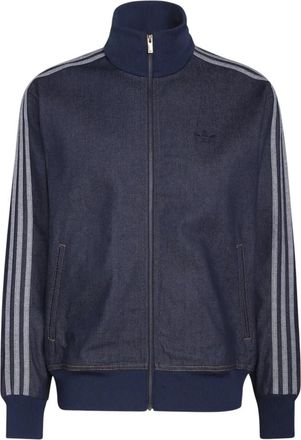 adidas Firebird Adicolor Raw Denim Track Top - Heren - Sportshirts - Blauw - L - Denim - Fitness