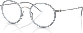 Giorgio Armani 47mm Round optical glasses in Grey at Nordstrom