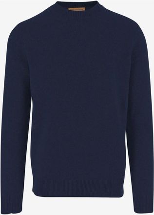 Guest In Residence Navy Cashmere Crew Neck Sweater - Heren - Cashmere truien - Blauw - L - Kasjmier - Truien & Vesten
