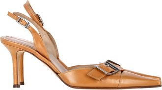 Sergio Rossi Sergio Rossi Gesp Slingback Pumps in Bruin Leer