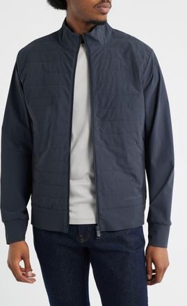 Save The Duck Water Repellent Quilted Front Jacket in Blue Black at Nordstrom, Size Xx-Large