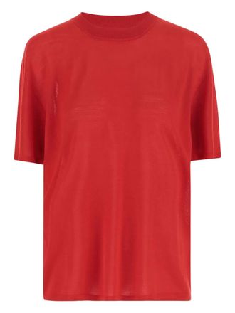 ARMARIUM Trui van merinowol met korte mouwen - Rood