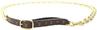 Louis Vuitton Pre-owned Monogram Chain Belt - Dames - Vintage Accessoires - Bruin - ONE Size - Vintage