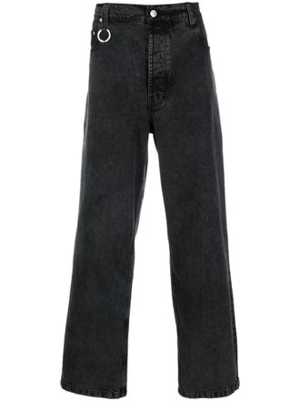 &Eacute;tudes Studio Black Black Mid-rise Straight Leg Jeans