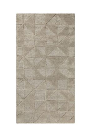 Wecon Home Alfombra beige arena dise&ntilde;o tufting a mano con relieve 70x140