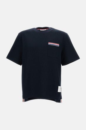 Thom Browne T-shirt A Maniche Corte Con Taschino