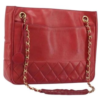 Chanel Pre-owned Shoulder Bags, female, Red, Size: ONE SIZE Pre-owned Vintage Shoulder Bag