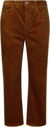 Isabel Marant Ruthie Straight Broeken - Dames - Straight fit broeken - Bruin - 2XS - Broeken
