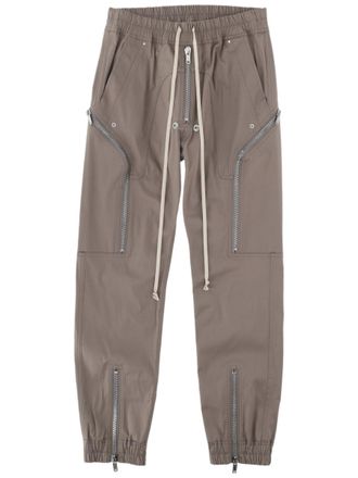 Rick Owens Heizer Cargo Pants with Elastic Waistband and Zippered Pockets