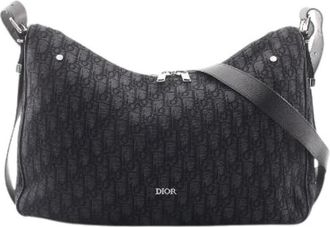 Dior Pre-owned Slider Canvas Leather Shoulder Bag - Heren - Vintage Schoudertas - Zwart - ONE Size - Leer - Vintage