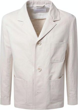 Baldessarini Jassen, Heren, Beige, 2Xl, Katoen, Linnen en Katoenen Shirtjack