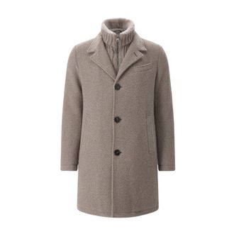 Gimos Single-Breasted Coat - Heren - Mantel - Bruin - L - Wol - Jassen