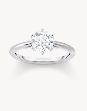 Thomas Sabo Anello argentato, bianco-Argento