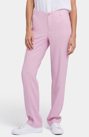 NYDJ Marilyn Linen Blend Trousers in Pink Nectar at Nordstrom, Size 16
