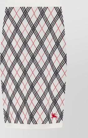 Burberry checkered knit knee-length skirt