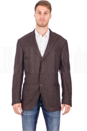 Corneliani Zachte Leiderjas - Heren - Blazers - Bruin - 2XL - Jassen
