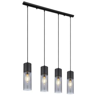 Globo Lighting L&aacute;mpara Colgante - Annika - Negro - Vidrio Vidrio Ahumado - Globo