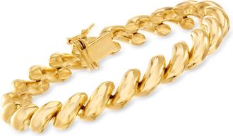 Ross-Simons Italian 18kt Gold Over Sterling Silver San Marco Bracelet