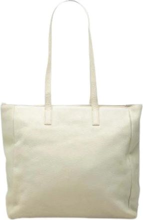 Prada Pre-owned Vintage Tote Bag - Dames - Vintage Shopper - Wit - ONE Size - Leer - Vintage