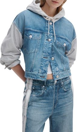 Rag & Bone rb Miramar Mixed Media Jacket in Sport at Nordstrom, Size X-Small