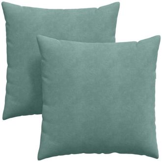 vidaXL Cojines De Sof&aacute; 2 Pcs Verde Mar 80 X 80 Cm Tela De Pana Vidaxl
