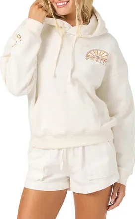 O'Neill Sun Eye Relaxed Graphic Hoodie in Tofu at Nordstrom, Size Xx-Large