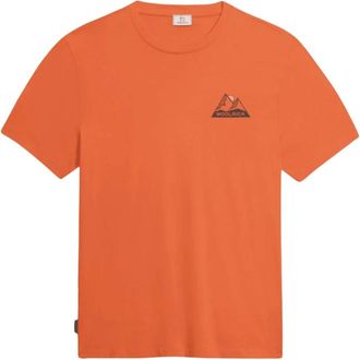 Woolrich Mountain Tee - Heren - T-shirts - Oranje - XL - Katoen - Tops