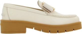Ferragamo Vara Bow Leather Loafers, Size 7 D