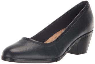 Clarks Womens Emily 2 Ruby Shoes, Color Navy Leather, Size: 4.5 UK Wide