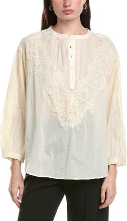 Vince Camuto Lace Half Placket Blouse