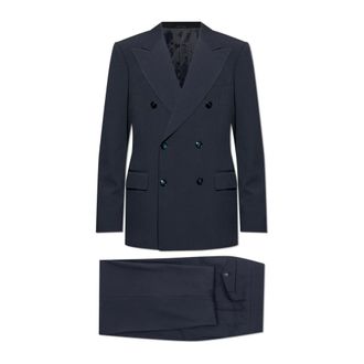 Giorgio Armani Heren, Pakken, Blauw, Maat: L Wol