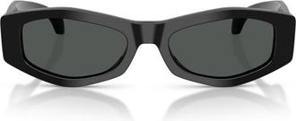 Versace 54mm Irregular Sunglasses in Black /Dark Grey at Nordstrom