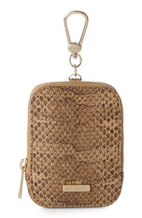 Brahmin Katelynn Croc Embossed Leather Coin Pouch in Light Pecan at Nordstrom