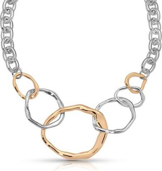 Ettika Interlocking Loop Necklace in Mixed Metal at Nordstrom