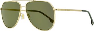 BOSS Boss Mens Square Pilot Sunglasses B1447OS J5GWM Gold/Green 61mm