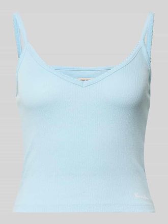 Guess Tr&auml;gertop mit Logo Modell GJ POINTELLE CAMI in Hellblau, Gr&ouml;&szlig;e XS