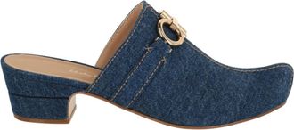 Ferragamo Womens Gancini Mules In Blue