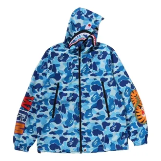 A Bathing Ape Camo Shark Hoodie Jacket Blue 1M30-140-014-BLU