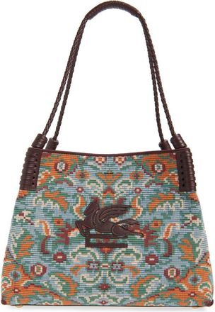 Etro Medium Libra Jacquard Tote Bag in Multicolor Azure Base at Nordstrom