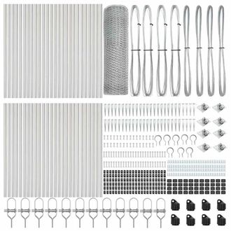 Berkfield Home Hexagon Fence 0.6x100 m Galvanised Steel in Silver