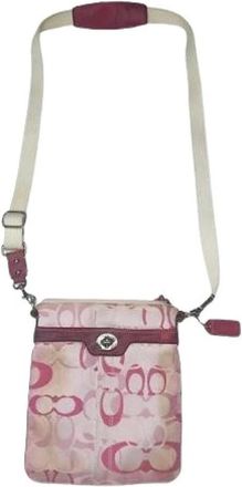 Coach Pre-owned Signature Sufflette Shoulder Bag - Dames - Vintage Schoudertas - Roze - ONE Size - Leer - Vintage