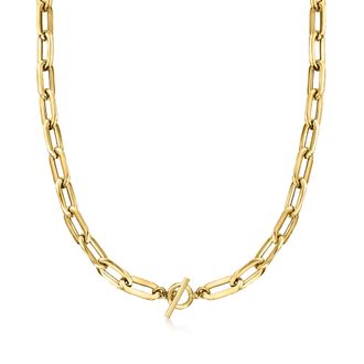 Ross-Simons Italian 14kt Yellow Gold Paper Clip Link Necklace