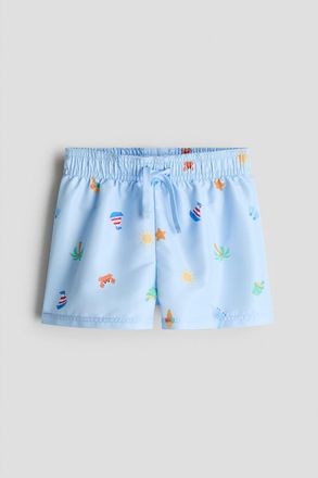 H&M Patterned swim shorts in Light Blue/patterned at Nordstrom, Size 18-24M