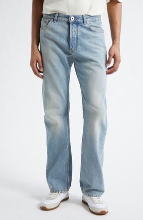 Alexander McQueen Francis Straight Leg Jeans in Blue Washed at Nordstrom, Size 36 Us
