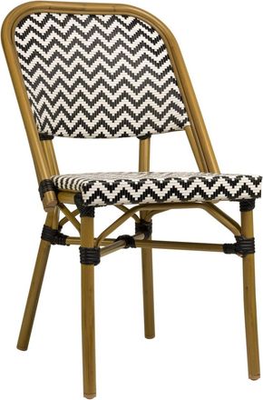 Global Interiors Hochwertiger Gartenstuhl Marceille - Schwarz/Weiss